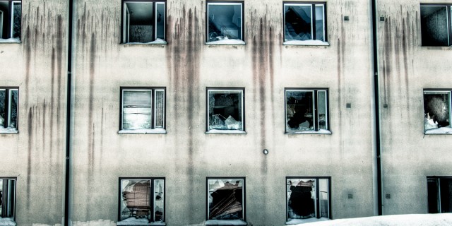 Det övergivna hyreshuset i Grängesberg